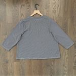 J.Jill PureJill Cotton Long Sleeve Mock Neck Striped Top Black White Petite L Photo 4