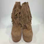 Schutz  tan fringe leather‎ platform heels women’s size U.S. 7 party western Photo 1
