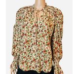 Free People Meant to Be Floral Cotton Long sleeve blouse size XS Vintage Combo Photo 2