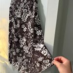 Danny & Nicole  Brown and White Floral A-Line Skirt, size 8 (1 piece) Photo 3