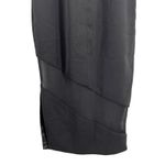 Jay Godfrey Black Sheer Mesh Panel Sleeveless Sheath Midi Dress Size 00 Photo 4