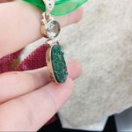Natural Green Uvarovite Garnet Pendant Green Photo 5