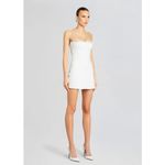 NWT Retrofete AMBERLY LEATHER Mini DRESS in Optic White Sz Medium $698 Photo 2