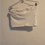 Elegant White Strapless Eyelet Crop Top Size undefined Photo 7