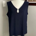 Tommy Hilfiger  Sleeveless Blouse with White Peep Toe Accent Size XL Photo 0