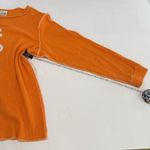 Quacker Factory Orange Sequin Ghost Halloween Waffle Knit Top Size MEDIUM Photo 6