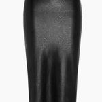 Commando  Smoothing Faux Leather Midi Skirt Size S Small Black Photo 4