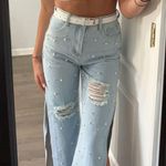 Boutique Embellished Cut Out Jeans Photo 1