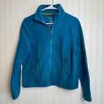 L. L. Bean blue fleece zip up jacket long sleeve size womens small M14 Photo 0