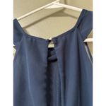 Azazie Bridesmaid Dress Blue Size A0 Midi A Line Flare Polyester Formal‎ Wedding Photo 12