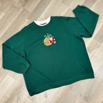 Classic Elements Vtg Embroidered Ugly Christmas Sweatshirt Green 16W 18W Photo 12