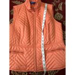 JH Collectibles Women's Quilted Vest Full Zip‎ Sleeveless Coral Large Orange Photo 4