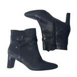 Ralph Lauren Lauren Ralph Lauren Size 7.5 Black Nadia Leather Old Money 3 IN Bootie Heels Photo 0