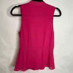 Naked Zebra Hot PInk Front Tie Blouse Tank Top Sz Small Photo 5
