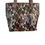 Fossil  Keyper Giraffe Print Leather Trim Handbag Tote Purse Coated Canvas Zipper Photo 4