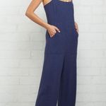 Rachel Pally  Blue Linen Alda Jumpsuit Size small Photo 0