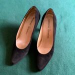 Genuine suede leather pumps 🖤mid heels 🖤 Black Size 7.5 Photo 4