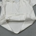 SheIn Blouse White S Bow Neck Puff Sleeve Top Womens Self Tie Bow Long Sleeves Photo 4