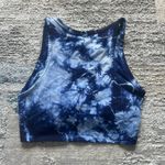 Electric & Rose Sports Bralette Crop Top Tie Dye Blue Womens Small Made In USA Photo 5