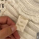 Free People  Ivory Chunky Knit Hooded Cropped Cardigan Sweater Photo 4