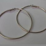 New Direction Oversized Gold-Tone Thin Hoop Earrings Photo 0