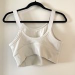 Aerie Beige Ribbed Seamless High Neck Longline Bralette Photo 3