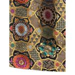 Pretty Little Thing  Brocade Mini Skirt Metallic Floral Zipper Gold Size 10 NWT Photo 5