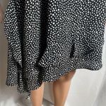 AQUA  Women’s Dress Size M Polka Dots Black and White Mini Ruffle Asymmetrical Photo 1