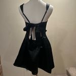 Micas  Black Satin Mini Dress Photo 3