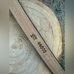 Brighton Vintage denim and leather silver buckle heart belt, size M/L Photo 5