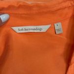 Soft Surroundings Orange Button Front Short Sleeve Tunic Top Size Small EUC Photo 1