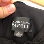 Adrianna Papell Solid Black 3D Floral Flower Appliqué Knee Length Sheath Dress 6 Photo 6