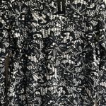 EXPRESS Women’s‎  Lace Jacquard Fitted Crew Neck Sweater Black White Size XL Photo 4