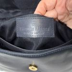 Etienne Aigner  Vintage Navy Leather Crossbody Bag Gold Horsebit Flap Closure Photo 2