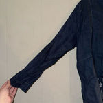 Linen Women's 1X Blue Embroidered Floral Vintage Jacket Photo 2