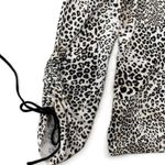 Chico's Leopard Animal Print Cardigan Long Sleeve Drawstring Cuff Size 0 Small Photo 2