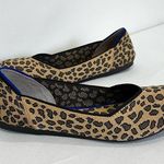 Rothy's Round Toe Cheetah Animal Print Flat Shoe Size 10 Tan/Gray/Chocolate Tan Photo 1