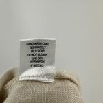 For Cynthia Cream Elastic Waistband Frayed Hem A-Line Linen Skirt Size Large Photo 6