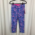 Lilly Pulitzer Luxletic Weekender Mid Rise Legging Blue Peri Takin It Easy Sz.M Photo 2