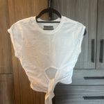 Urban Outfitters WHITE Tie-Front Crop Top Photo 1