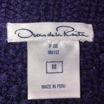 Oscar de la Renta Vintage  Purple Cashmere Plunge Neckline Sweater Size M Photo 2