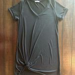 Wasabi + Mint Black V-Neck Knot Detail Women's T shirt Dress Photo 0