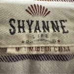 Shyanne  Flannel Button Up Shirt Womens Med Pastel Check Plaid Cotton Lace Trim Photo 6