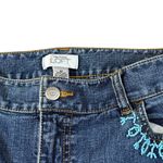 Loft Ann Taylor Boot Leg Jeans Women's Size 10 Medium Wash Turquoise Beads Photo 1