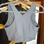 Yogalicious  Lux Grisaille Gray Streamline Rib Contour Crop Tank Top Size Medium Photo 5