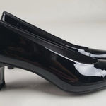 Stuart Weitzman  Black Patent Leather Pumps Women’s 8 Block Heel Career Luxury Photo 0
