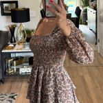 EXPRESS  Cheetah Long Sleeve Romper Photo 1