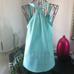 5/48 sleeveless ruffle buttoned seafoam green Top Photo 2