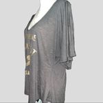 Mikes swim gray coverup! Fun sayings in gold Gray Size XS Photo 3