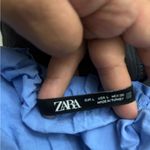 ZARA  Blue Off-Shoulder Blouse Photo 4